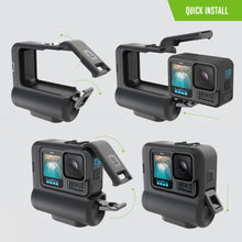 Load image into Gallery viewer, Re-Fuel 9Hr Extended Battery Module for GoPro Hero Black Extreme Weather IP68 Waterproof 33ft Dustproof Dirtproof Rechargeable Pass Through Power Battery Backup