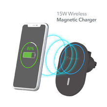 Load image into Gallery viewer, 15W Magnetic Car Mount + Wireless Charger
