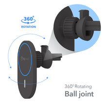 Load image into Gallery viewer, 15W Magnetic Car Mount + Wireless Charger