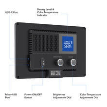 Load image into Gallery viewer, Ultra-Slim 120 LED Soft Video Light (15W) with LCD Display, Dimmable Brightness & Adjustable