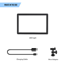 Load image into Gallery viewer, Ultra-Slim 120 LED Soft Video Light (15W) with LCD Display, Dimmable Brightness & Adjustable