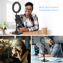 Load image into Gallery viewer, The Success - Video Calling, Teaching, Learning Smartphone Stand With Personal 6" Ring Light