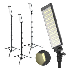 Load image into Gallery viewer, PRO3 - Three Point Lighting Set - Three 180 LED Lights &amp; Three Pro Stands Kit