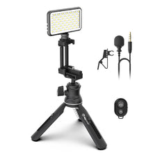 Load image into Gallery viewer, The Instructor - Professional Vlogging Kit (Includes Microphone, LED Light, Tripod &amp; Phone Holder)