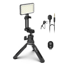 Load image into Gallery viewer, The Instructor - Professional Vlogging Kit (Includes Microphone, LED Light, Tripod & Phone Holder)