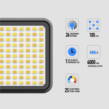 Load image into Gallery viewer, Pro Event 180 LEDs Video Light with Diffuser