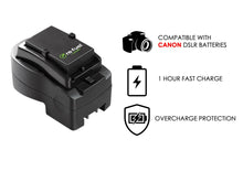Load image into Gallery viewer, DSLR Travel Charger For Canon Replacement Batteries