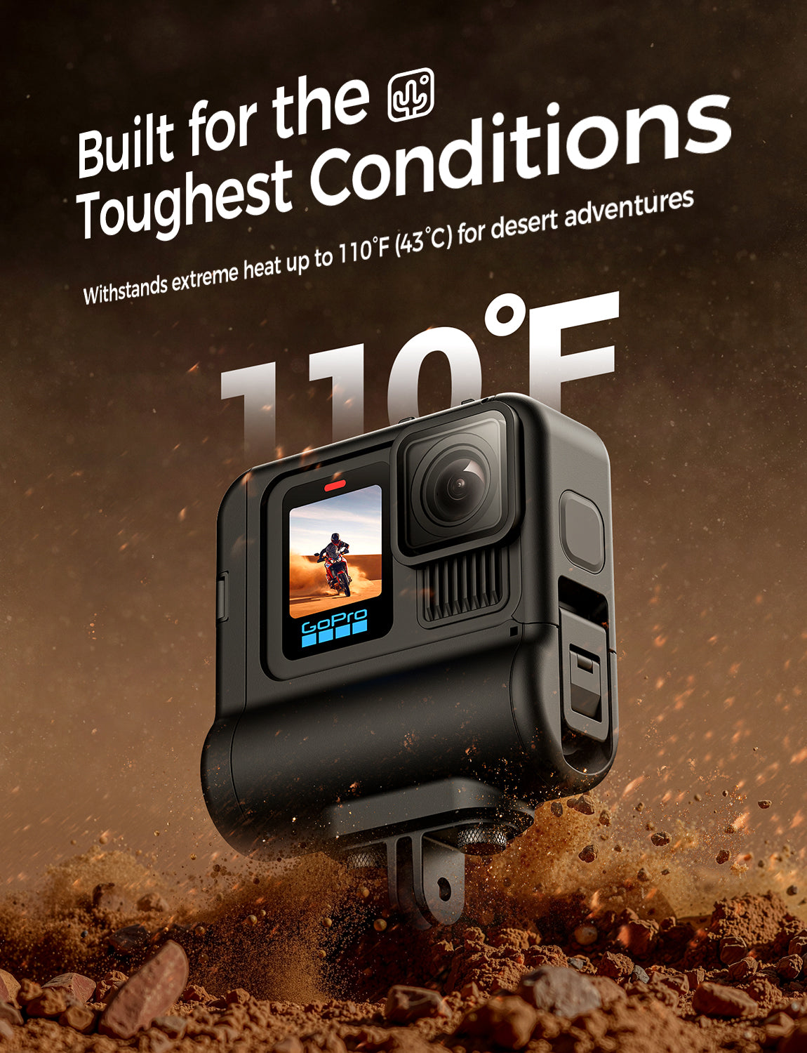 Extended Battery Module For GoPro HERO13, HERO12, HERO11, Hero10 & HERO9 (BLACK) Action Cameras