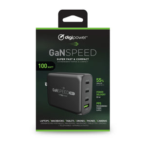 100w GaN Speed Triple Type-C w/USB Wall Charger