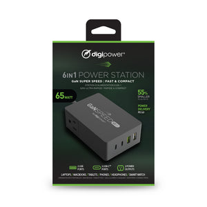 65w GaN Speed 6-in-1 Power Station