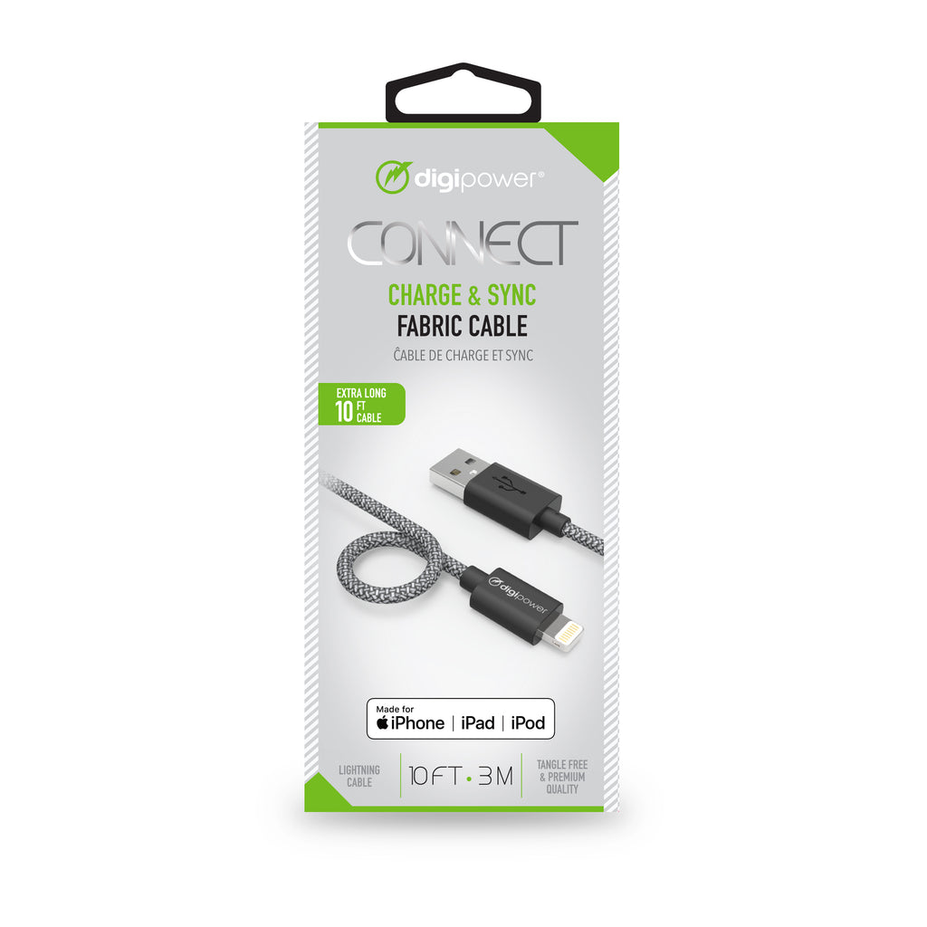 10ft Braided Lightning Cable