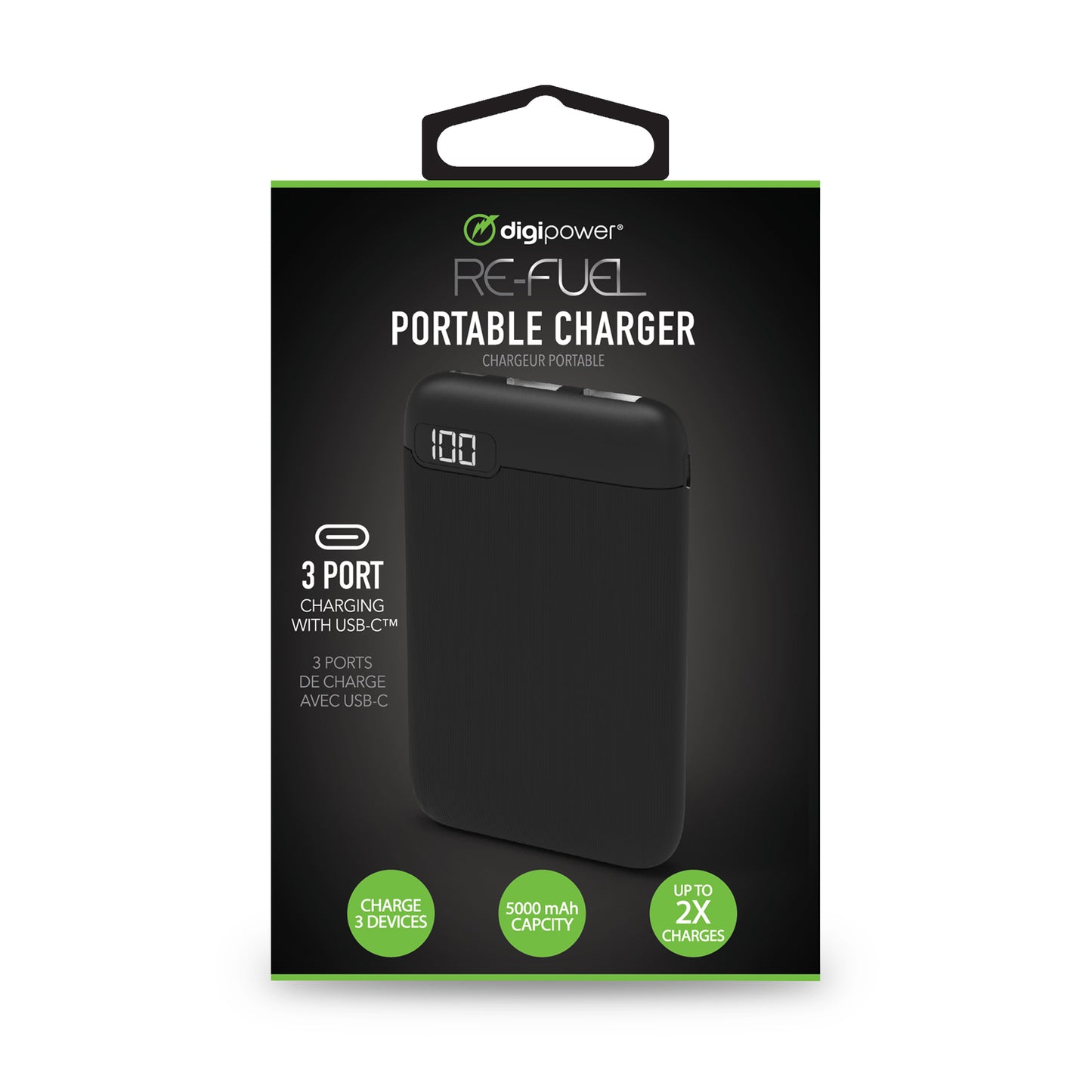 5,000 mAh Triple Type-C Power Bank