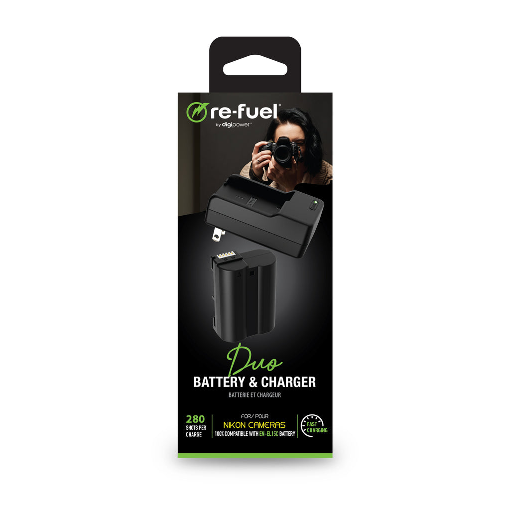 Re-Fuel Charger Battery Kit for Nikon EN-EL15