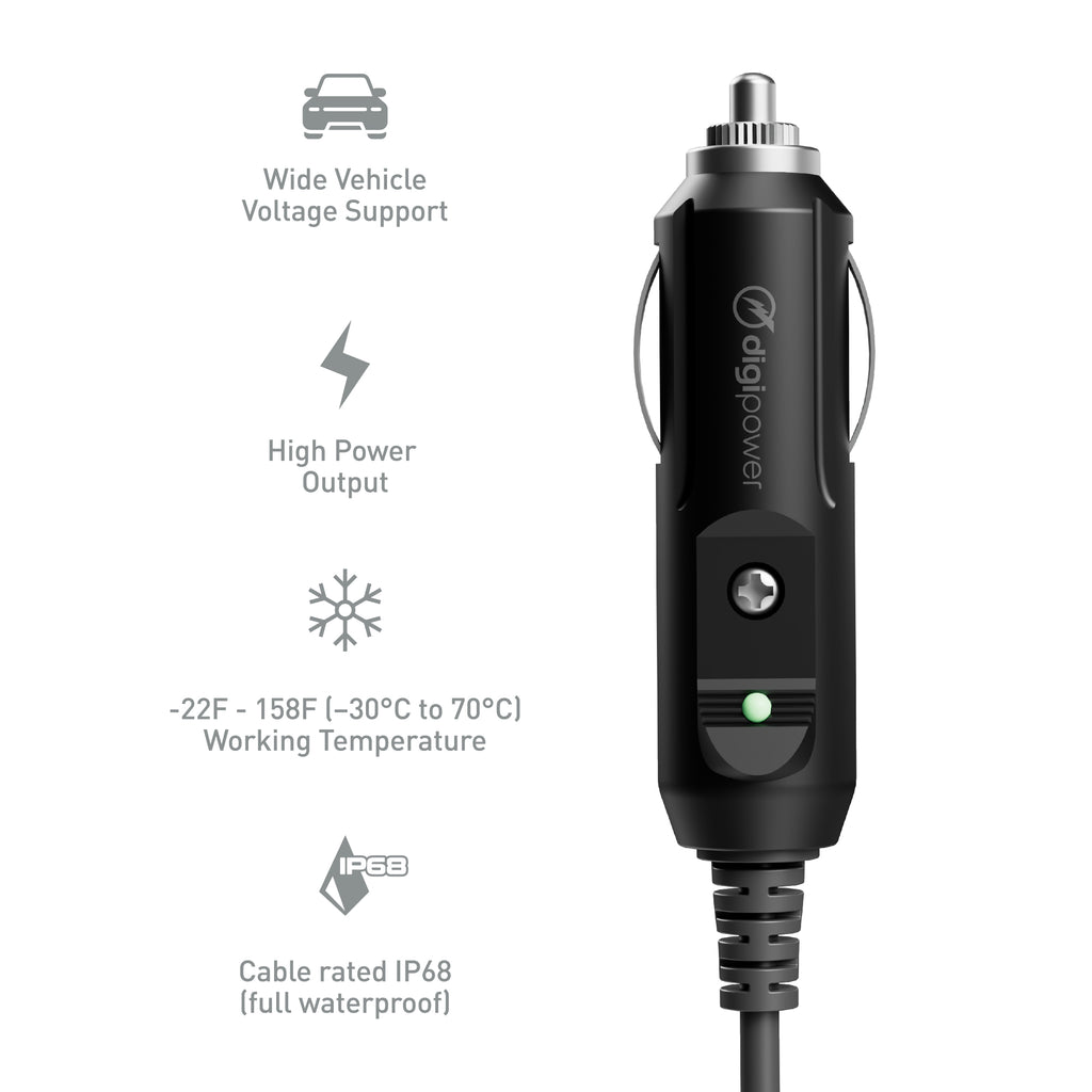 DIGIPOWER 5M (16.4ft) 12/24V Car Adapter Cable for Starlink Mini, IP68
