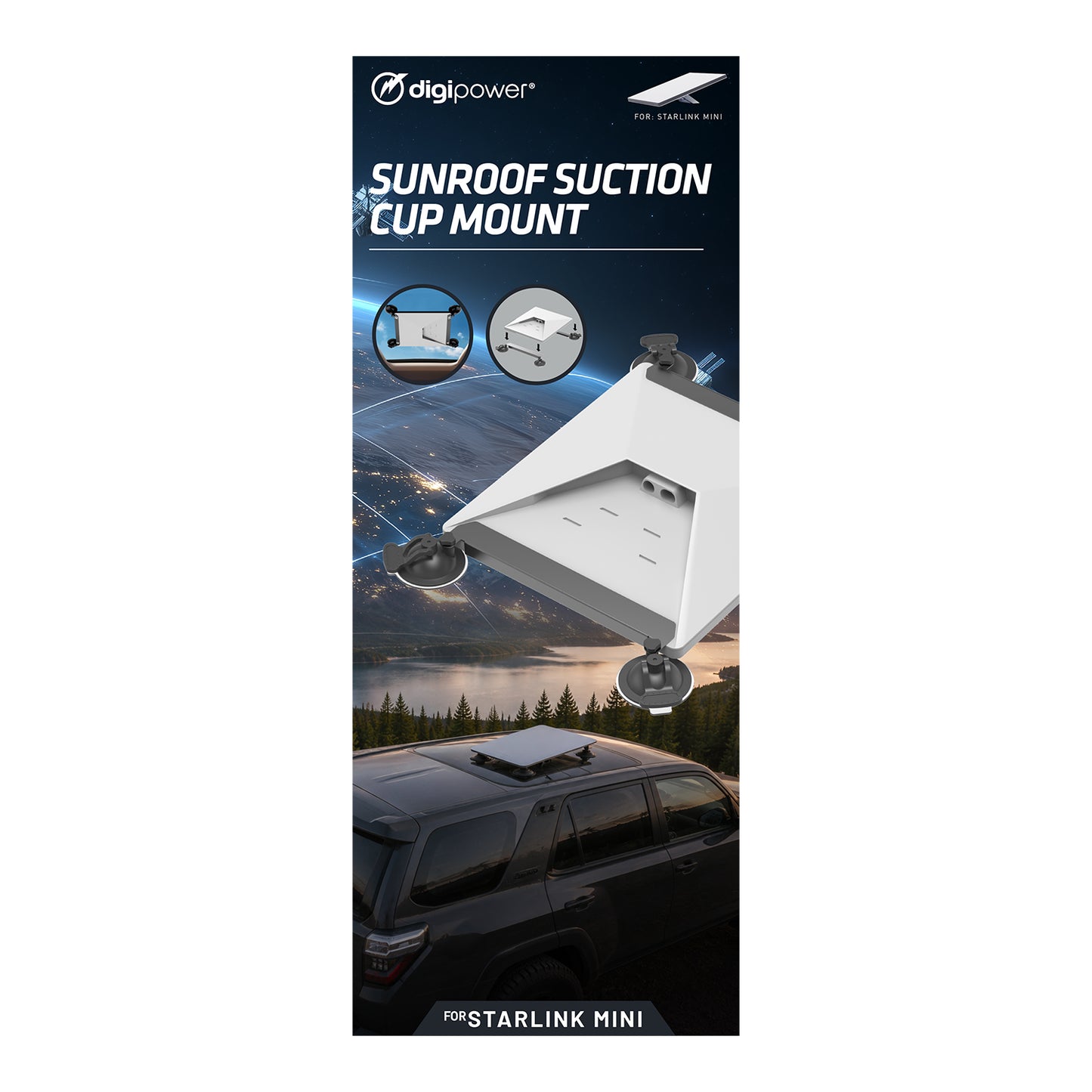 DigiPower Starlink Mini Suction Cup Bracket Set