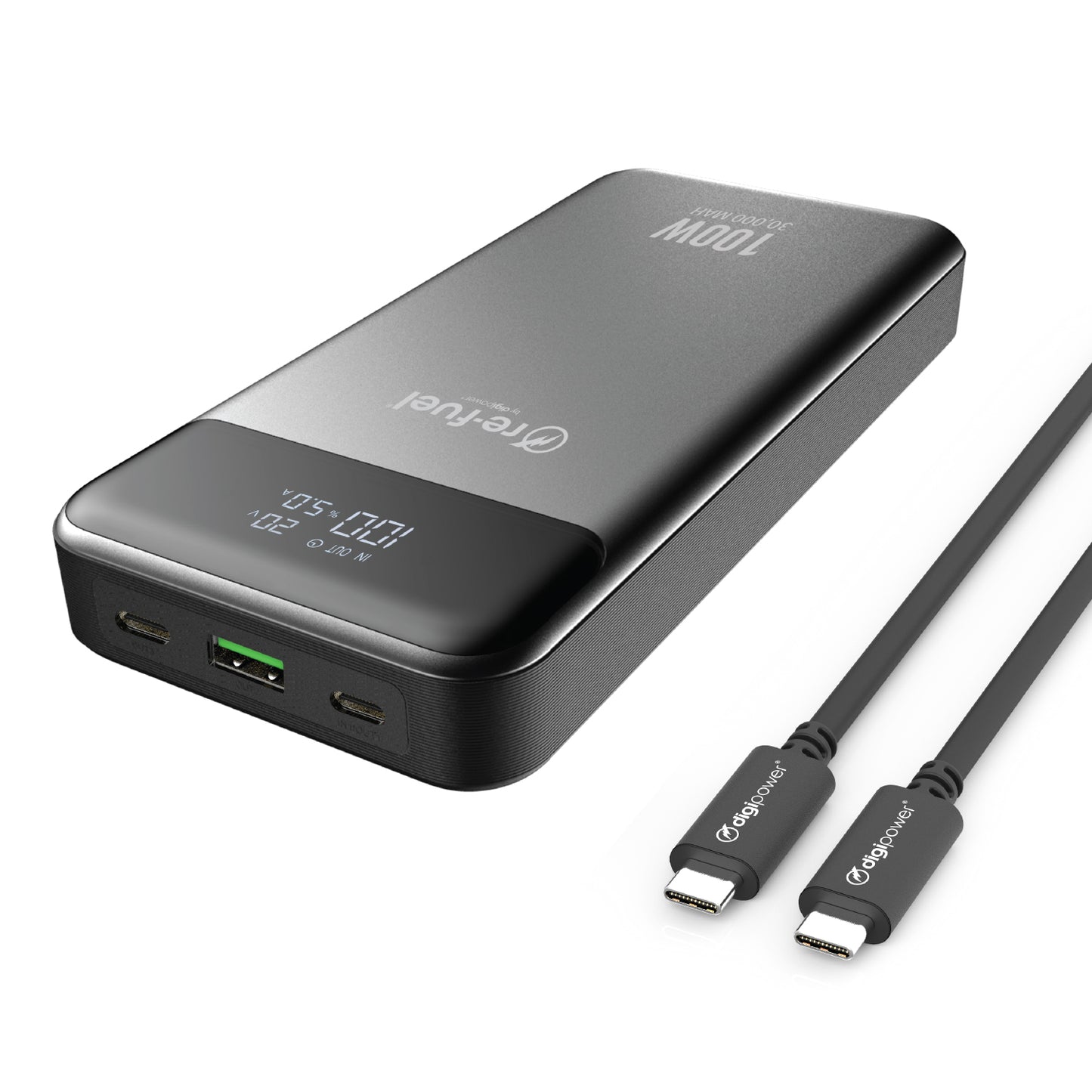 DIGIPOWER 100W Portable Battery Pack, 30000mAh, for Starlink Mini