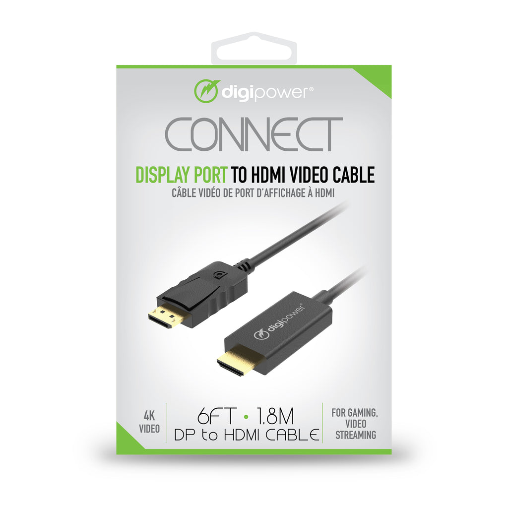 6ft Display Port (DP) to HDMI Cable