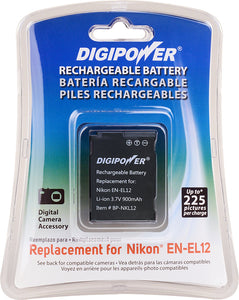 Digipower - BP-NKL12 digital camera battery, Replacement for Nikon EN-EL12 battery pack