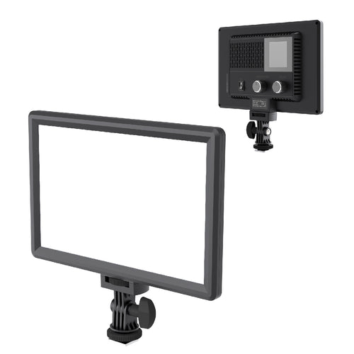 Ultra-Slim 120 LED Soft Video Light (15W) with LCD Display, Dimmable Brightness & Adjustable