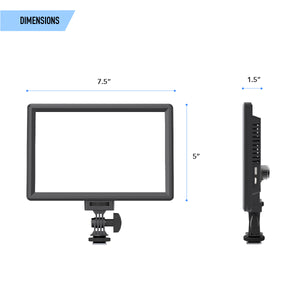Ultra-Slim 120 LED Soft Video Light (15W) with LCD Display, Dimmable Brightness & Adjustable