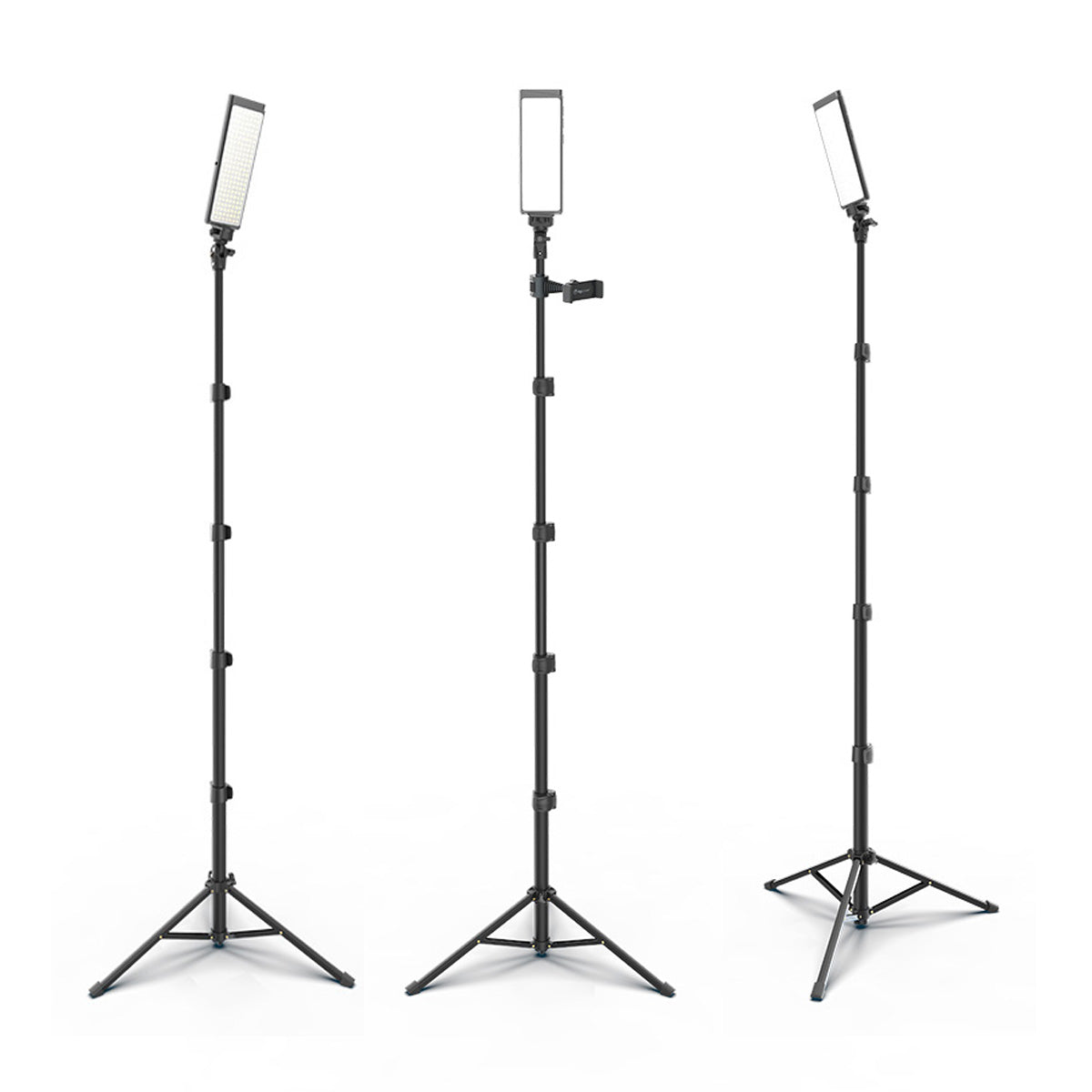 PRO3 - Three Point Lighting Set - Three 180 LED Lights & Three Pro Sta ...