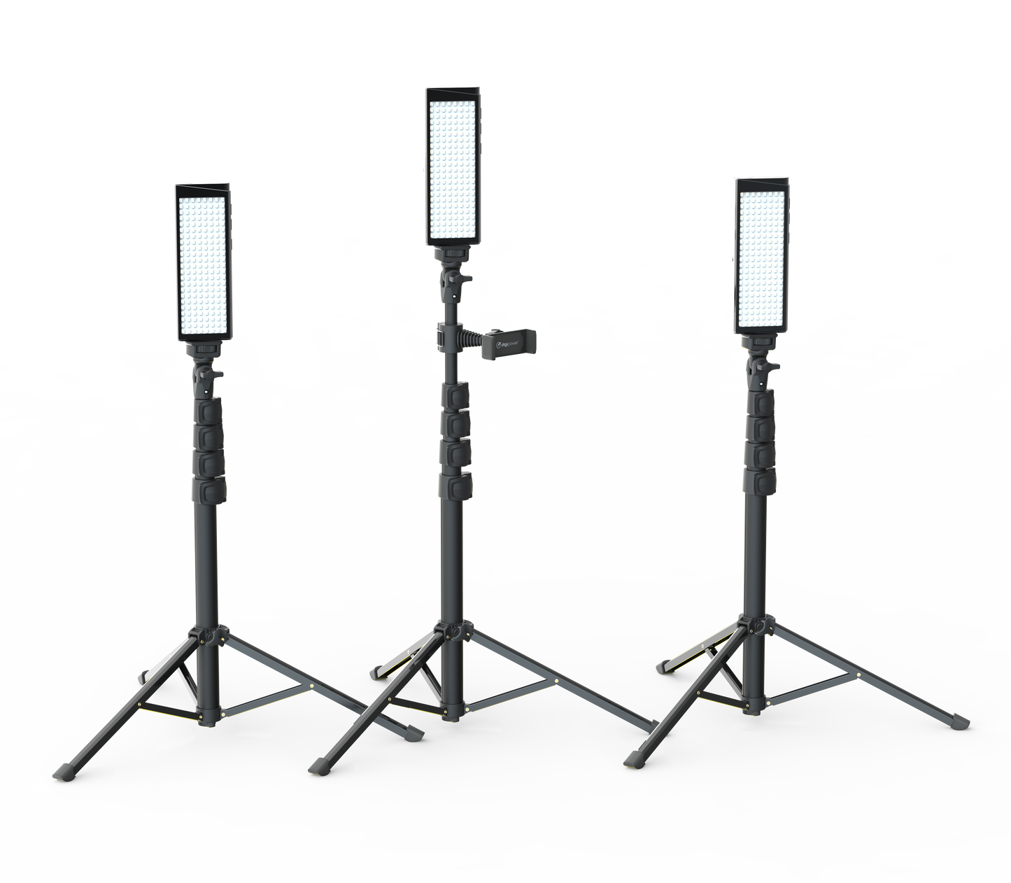 PRO3 - Three Point Lighting Set - Three 180 LED Lights & Three Pro Stands Kit