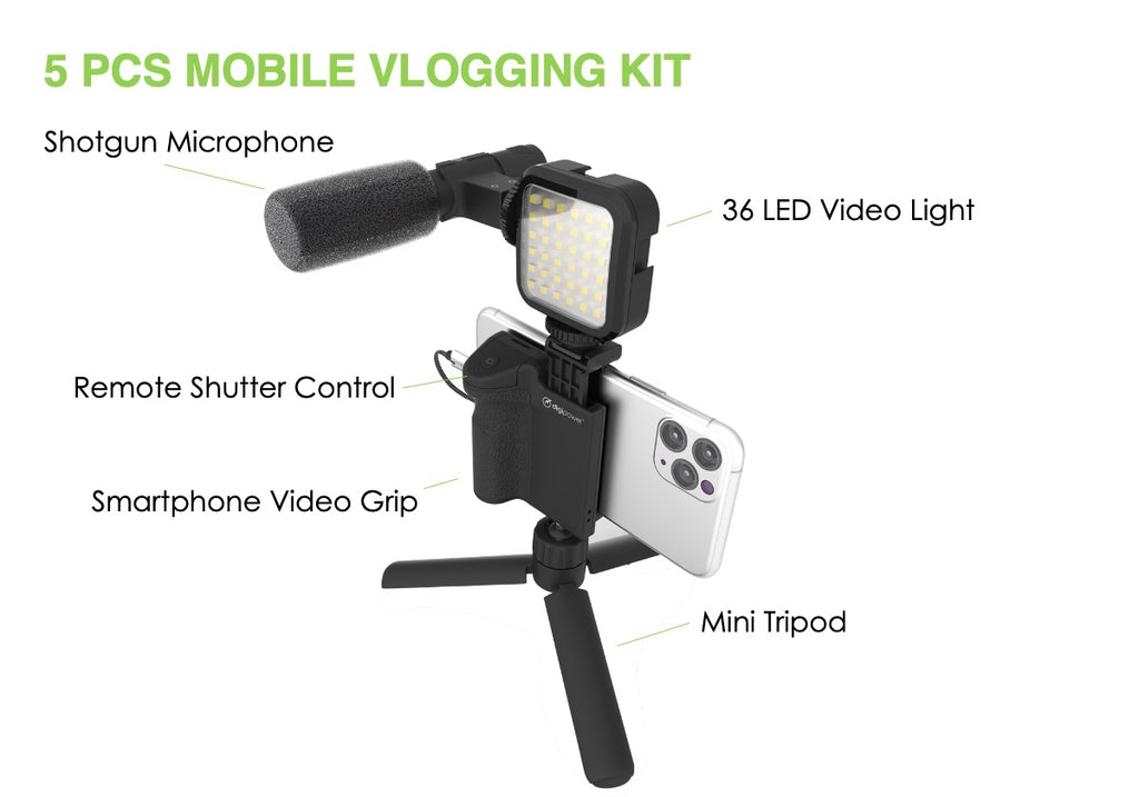 gear for vlogging Digipower DPS-VLG4 Follow Me Video Blogging Kit