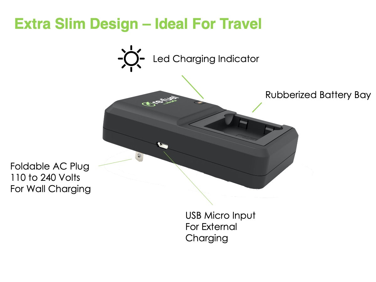 BP-FW50 Digital Camera Battery & Charger kit, Replacement for Sony NP-FW50 Battery pack
