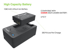 Load image into Gallery viewer, BP-LPE17 digital camera battery &amp; charger kit, Replacement for Canon LP-E17 battery pack